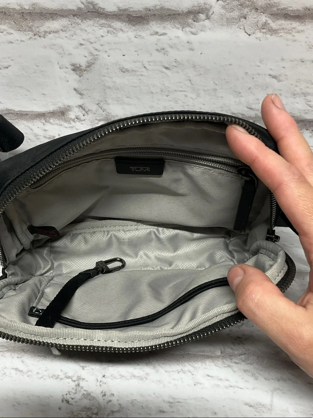 Tumi Black Nylon Crossbody Belt Bag